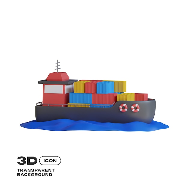 Harbour 3D Icon PNG Template