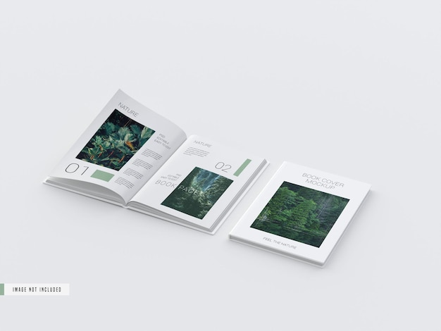 Hardcover Open View Buch innerhalb der Seiten Modell