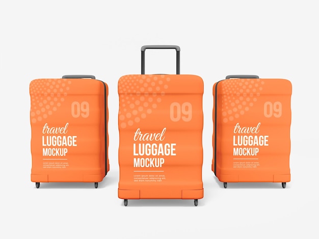 Hardside Reisegepäck Koffer Mockup