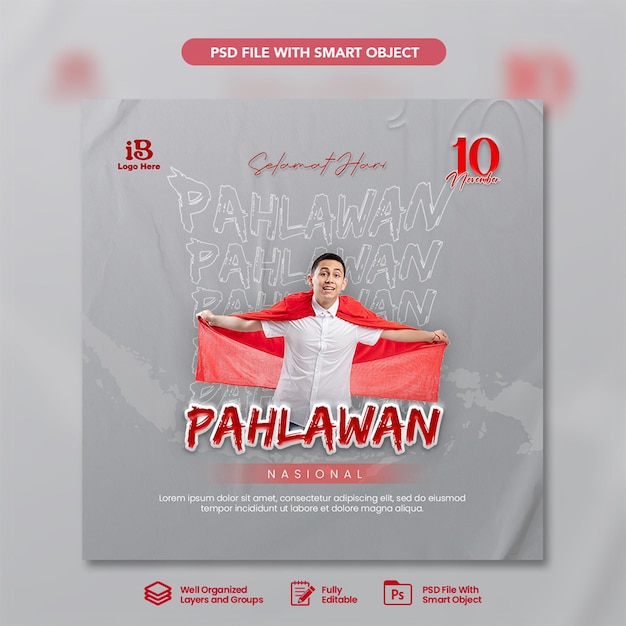 Hari pahlawan nasional design di post su Instagram