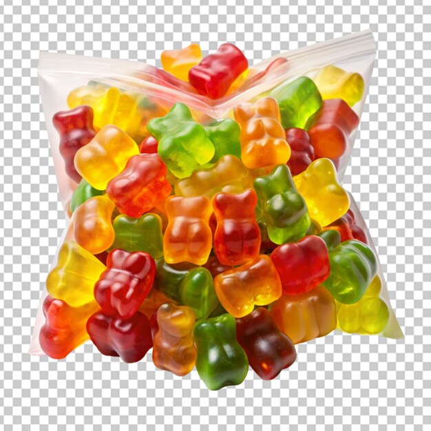 PSD haribo or porte un fond transparent