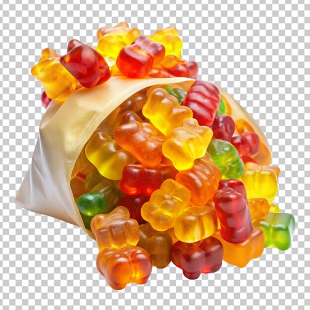 PSD haribo or porte un fond transparent