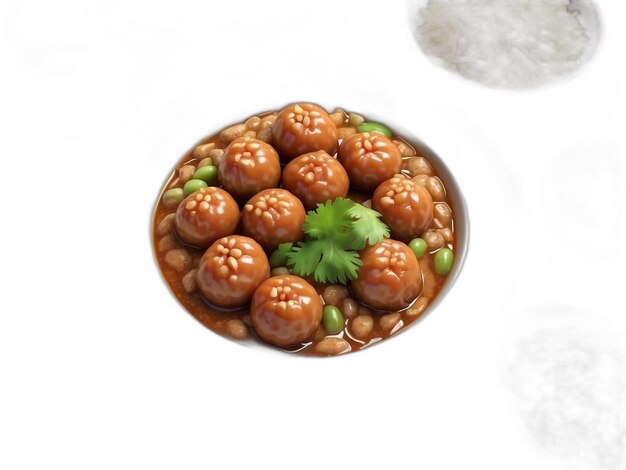 Des Haricots Natto Sur Fond Blanc