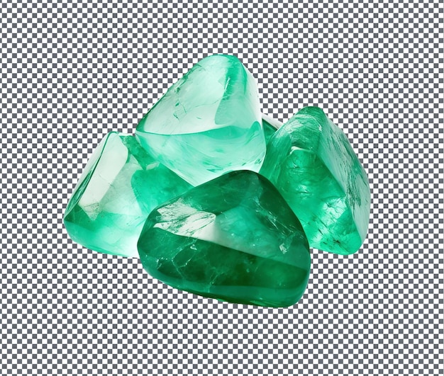 PSD une harmonie d'émeraude et de jade immodérée isolée sur un fond transparent.