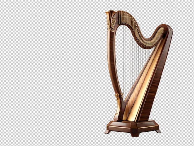 PSD harpe sur un fond transparent