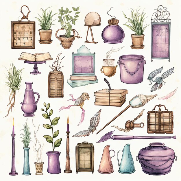 PSD harry_potter_clipart_sets_white_background_pastel_colors