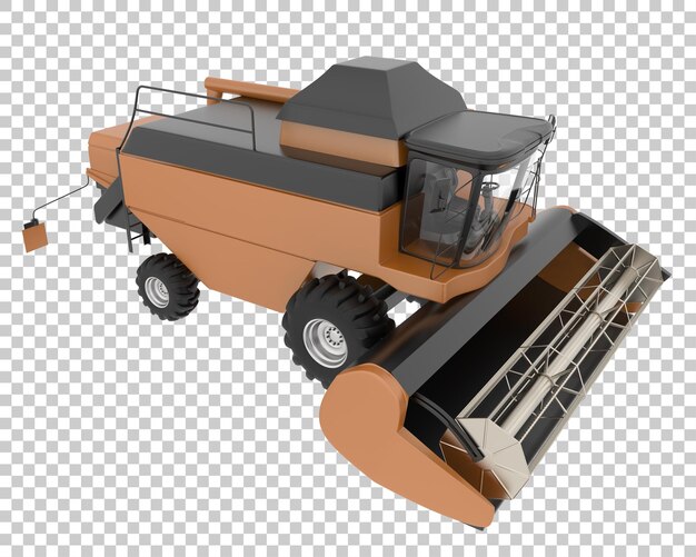 Harvester auf transparentem Hintergrund 3D-Rendering-Illustration