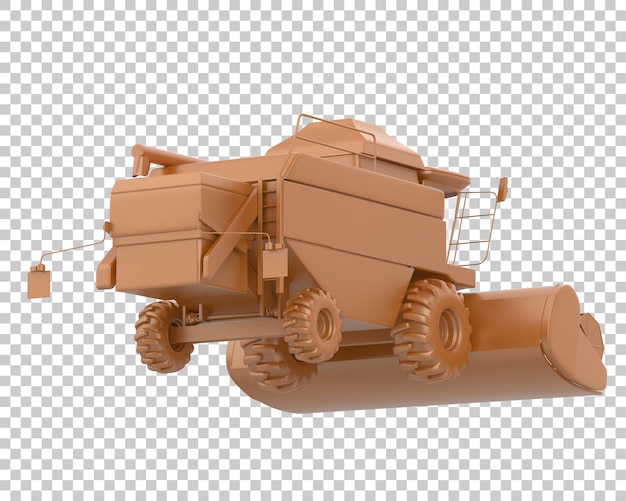 Harvester auf transparentem Hintergrund 3D-Rendering-Illustration