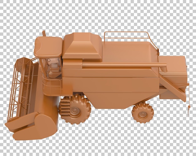 PSD harvester auf transparentem hintergrund 3d-rendering-illustration