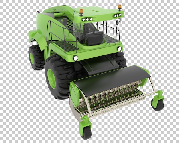 PSD harvester auf transparentem hintergrund 3d-rendering-illustration