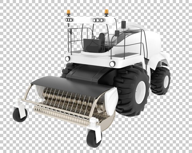 Harvester auf transparentem Hintergrund 3D-Rendering-Illustration
