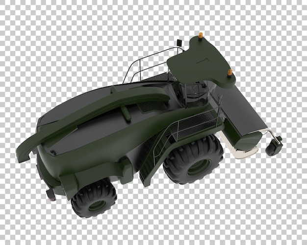 PSD harvester auf transparentem hintergrund 3d-rendering-illustration