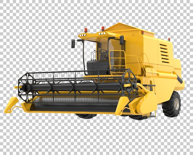 Harvester auf transparentem Hintergrund 3D-Rendering-Illustration