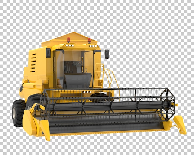 PSD harvester auf transparentem hintergrund 3d-rendering-illustration