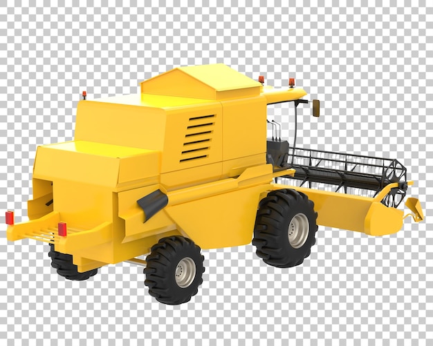 Harvester auf transparentem Hintergrund 3D-Rendering-Illustration