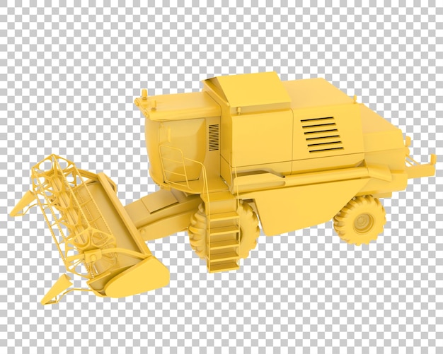 PSD harvester auf transparentem hintergrund 3d-rendering-illustration