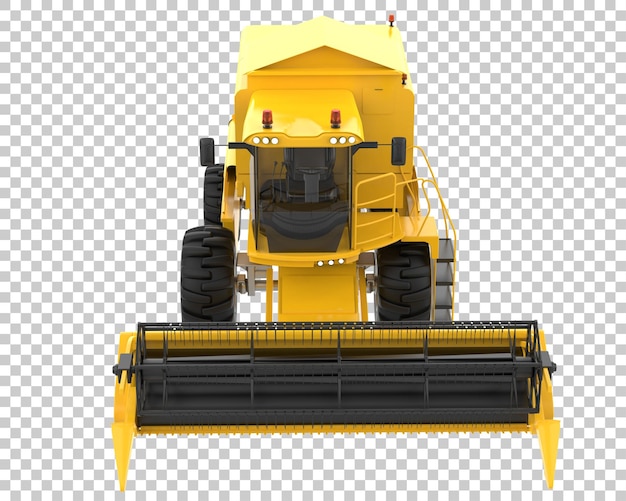 Harvester auf transparentem Hintergrund 3D-Rendering-Illustration