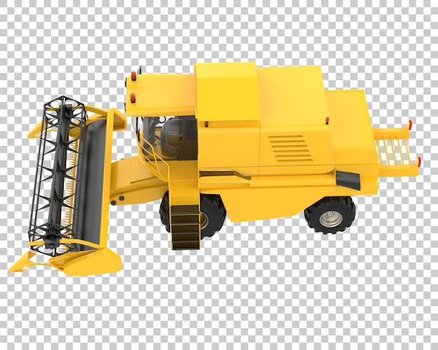 PSD harvester auf transparentem hintergrund 3d-rendering-illustration