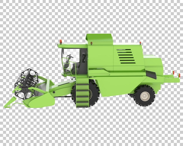 Harvester auf transparentem Hintergrund 3D-Rendering-Illustration
