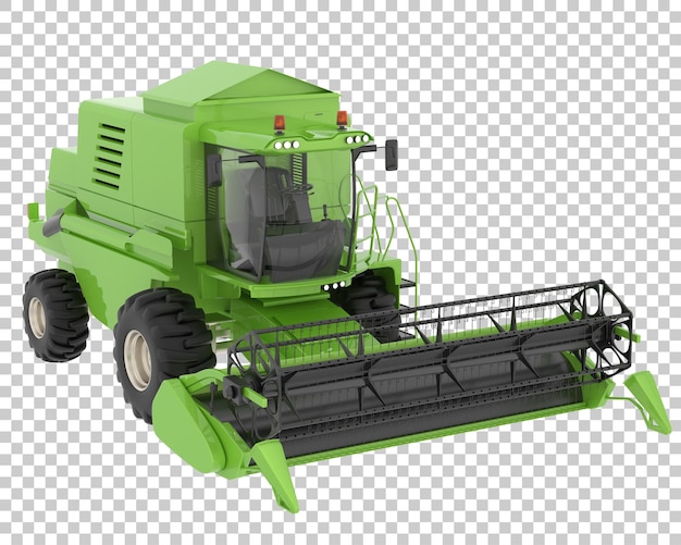 PSD harvester auf transparentem hintergrund 3d-rendering-illustration