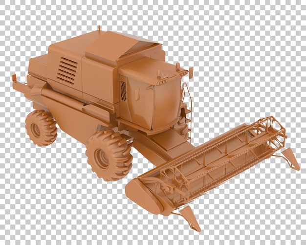 Harvester auf transparentem Hintergrund 3D-Rendering-Illustration