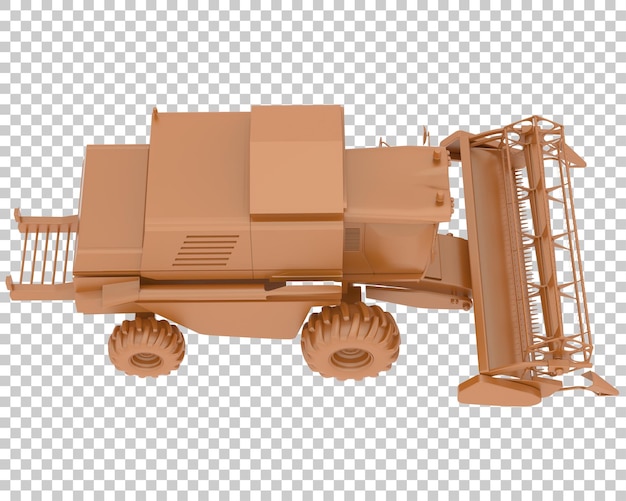 PSD harvester auf transparentem hintergrund 3d-rendering-illustration