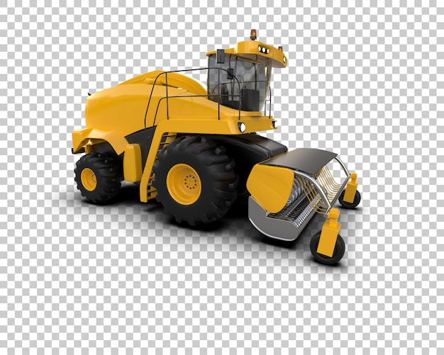 Harvester isolato sullo sfondo illustrazione di rendering 3D