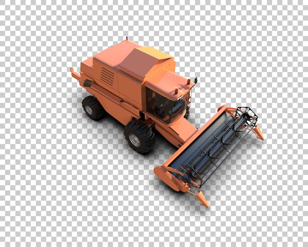 Harvester isolato sullo sfondo illustrazione di rendering 3D