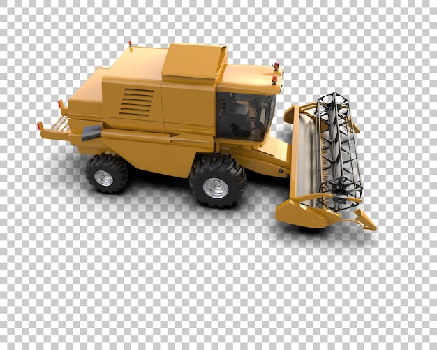 Harvester isolato sullo sfondo illustrazione di rendering 3D