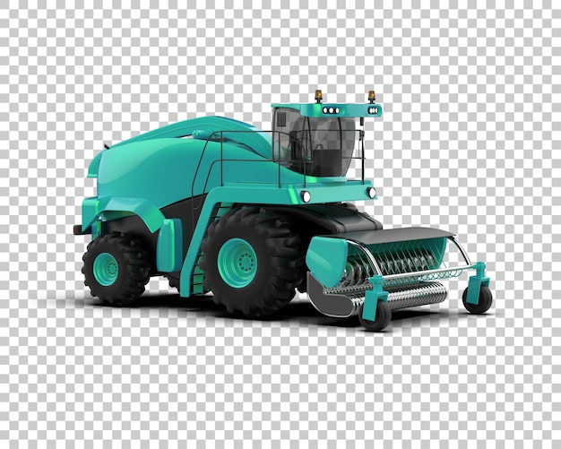 Harvester isolé sur le fond illustration de rendu 3D