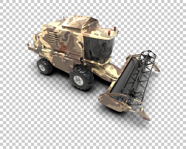 PSD harvester isoliert auf dem hintergrund 3d-rendering-illustration