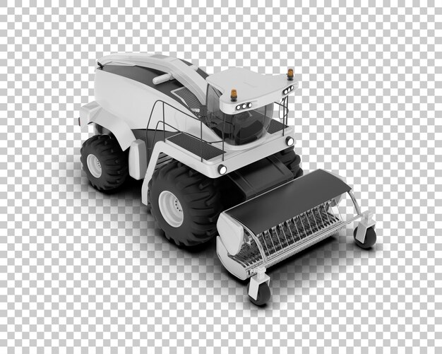 Harvester isoliert auf dem Hintergrund 3D-Rendering-Illustration