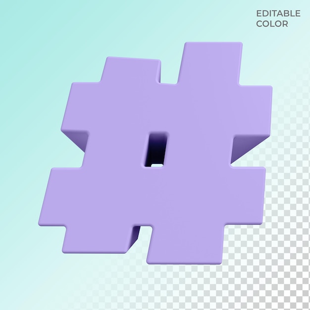 hash symbol 3d scene creator
