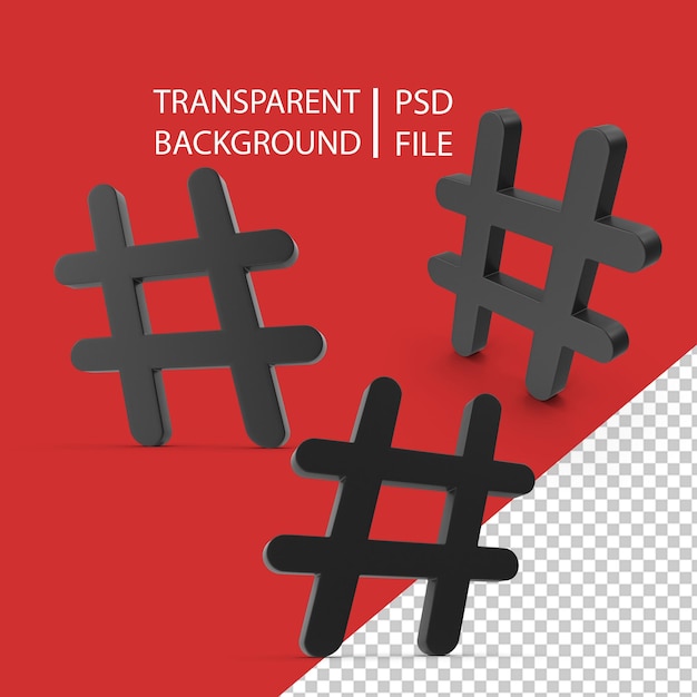 PSD hashtag png