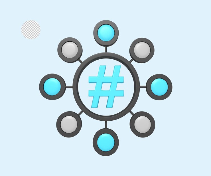 PSD le hashtag seo est connecté