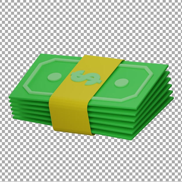 Haufen Geld 3D-Darstellung
