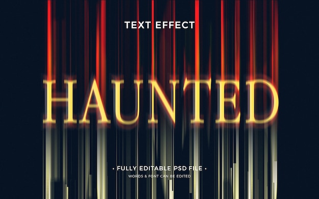 PSD haunted text-effekt