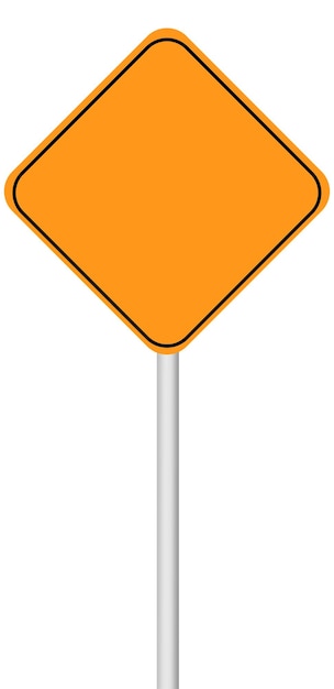 Hauptverkehrsschild auf leerem Hintergrund