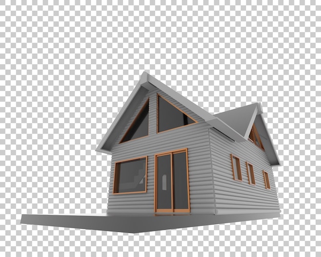 Haus isoliert auf transparentem Hintergrund 3D-Rendering-Illustration