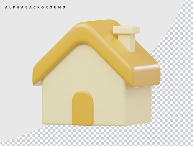 Haus-Symbol 3D-Render-Illustration