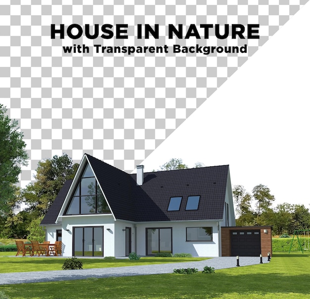 Haus umgeben von Natur Foto