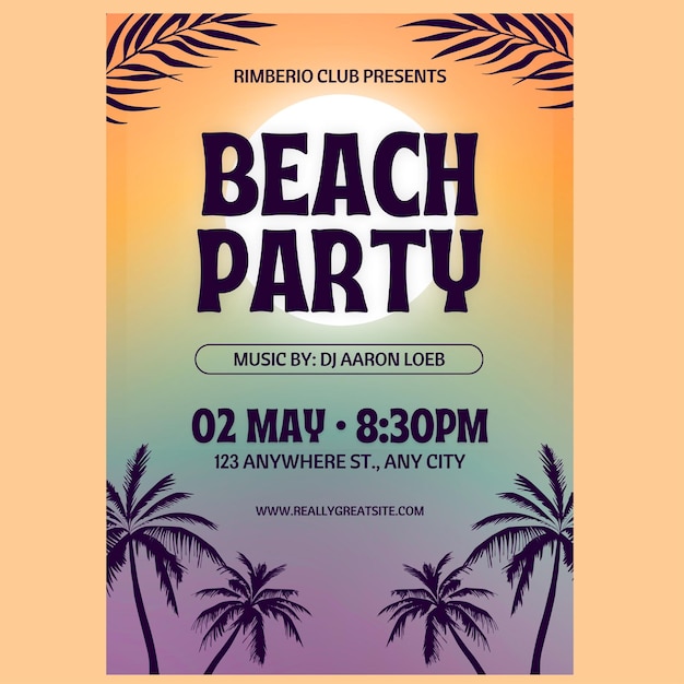 Hausblock-Party-Flyer-Dj-Tanznacht-Poster