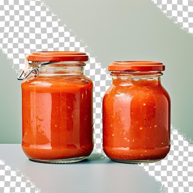 hausgemachte Tomatensauce in Glasgläsern