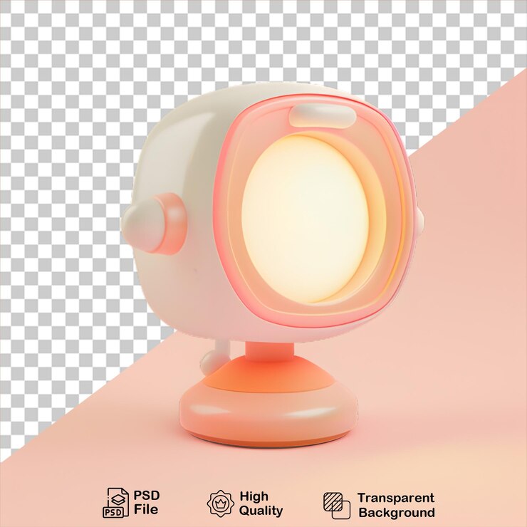 Haut-parleur de dessins animés 3D isolé avec fond transparent