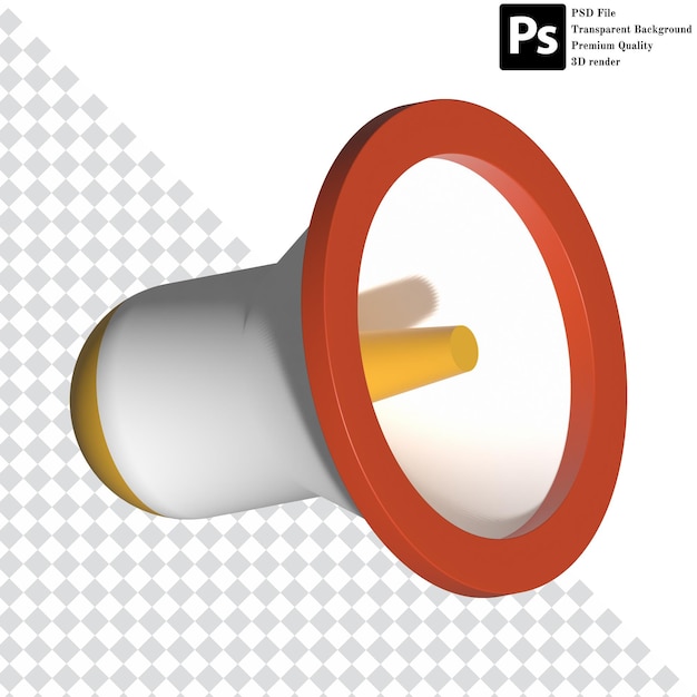 Haut-parleur Mégaphone 3d Psd Gratuite