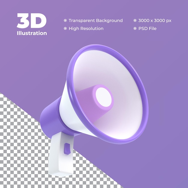 Haut-parleur mégaphone 3d