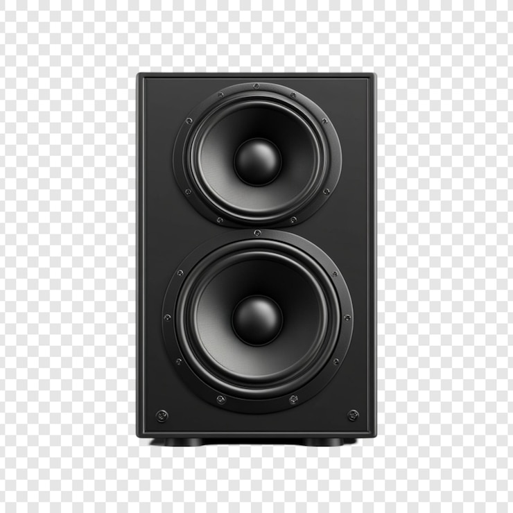 PSD haut-parleur stéréo noir avec deux woofers système de son puissant équipement audio