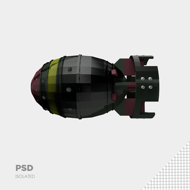 hautnah auf raketenbombe isoliert premium psd