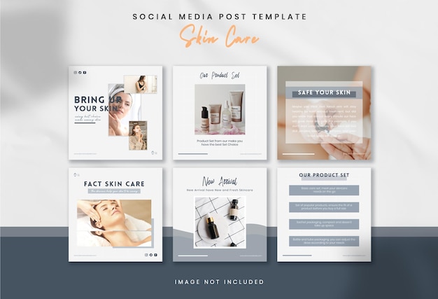 Hautpflege-Social-Media-Post-Set