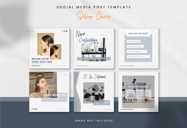 Hautpflege-Social-Media-Post-Set